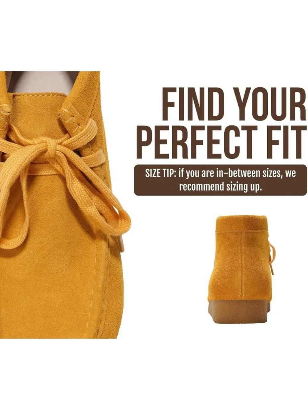 Women's Mustard Genuine Leather Comfortable Non-Slip Memory Foam Ankle & Booties